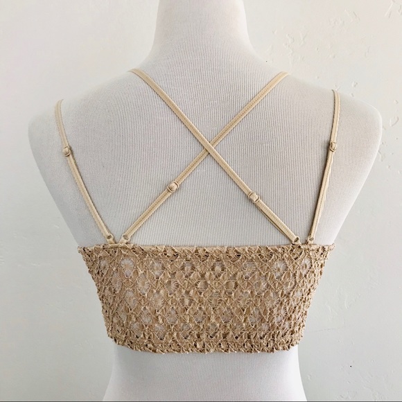 💥LAST ONE💥 Crochet Lace Bralette in Taupe - Picture 5 of 5